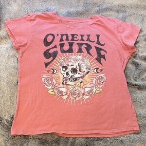 O'Neill Coral Skull and Roses Tee